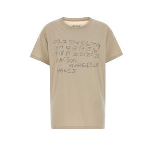 Maison Margiela Women Beige Cotton Oversize T-Shirt